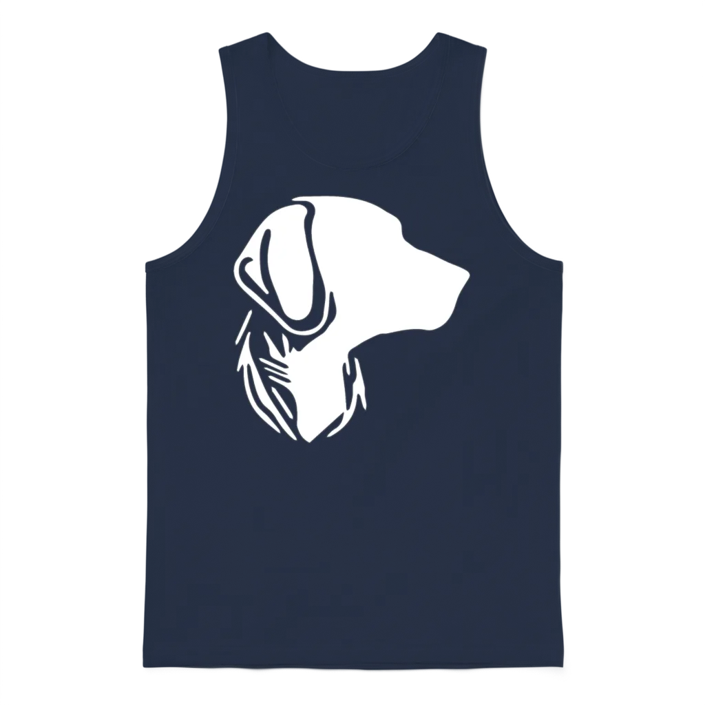 Dog Portrait for Proud Dog Owners Unisex Tank Top - Navy