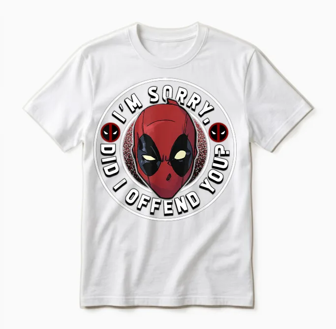 Marvel Deadpool I'm Sorry Did I Offend You Unisex T-Shirt in White