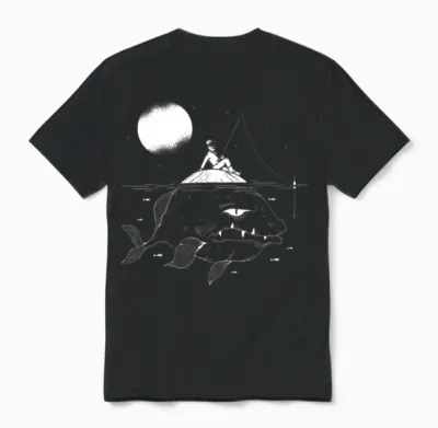 Lurking Fish Unisex T-Shirt - Black
