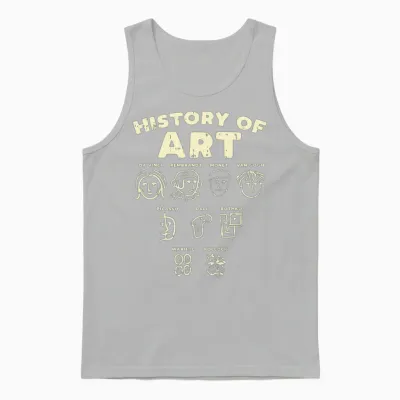 History of Art Funny Famous Artists Meme Joke Unisex Tank Top - Ash