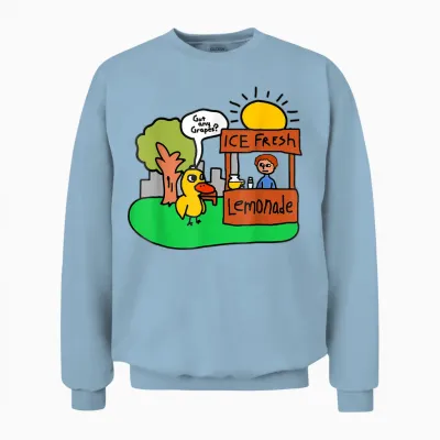 Ice Fresh Lemonade Got Any Grapes Duck Funny Gift Unisex Sweatshirt - Light Blue