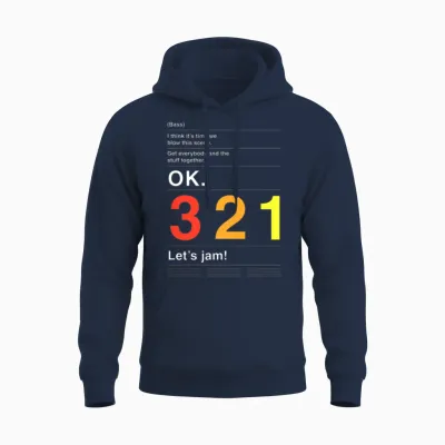Ok. 3, 2, 1, Let's Jam! Unisex Hoodie - Navy