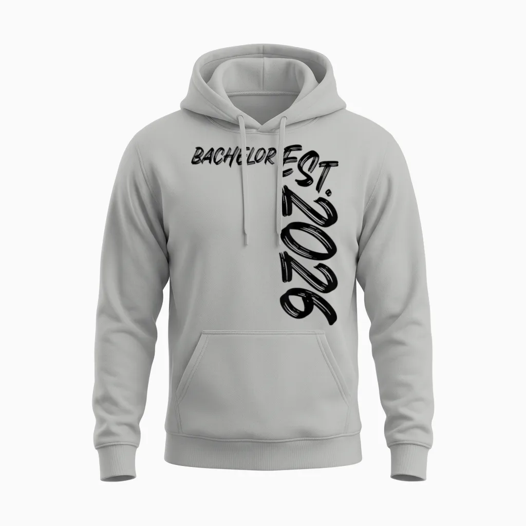 Bachelor Est. 2026 Graduation Study Exam Passed Unisex Hoodie in Ash
