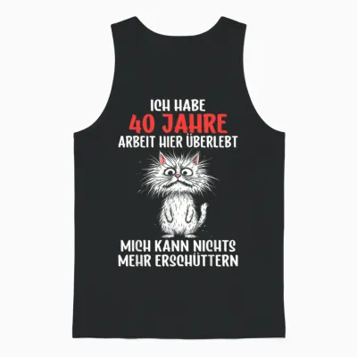40 Jähriges Dienstjubiläum Firmenjubiläum 40 Jubiläum Arbeit Unisex Tank Top - Black