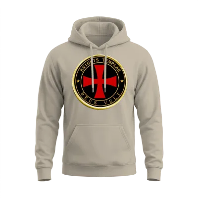 Knights Templar Deus Vult Unisex Hoodie - Sand