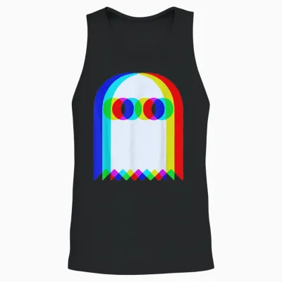 Ghost Trippy Vaporwave Halloween Techno Rave Edm Dj Music Unisex Tank Top - Black