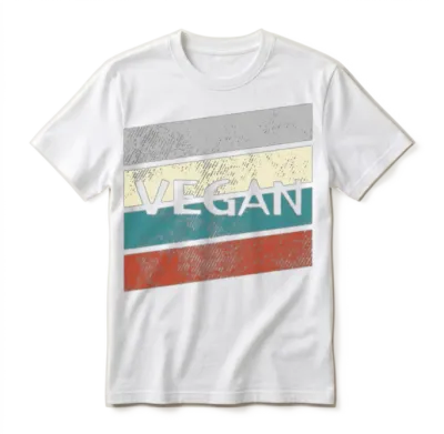 Vegan Retro Unisex T-Shirt - White