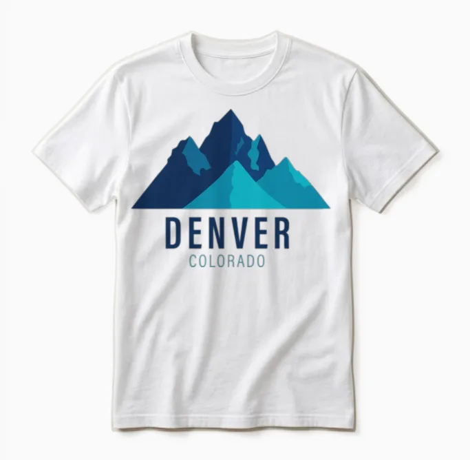 Exclusive Design for Denver Colorado Lovers Unisex T-Shirt in White