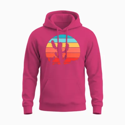 Cactus Retro Vintage Unisex Hoodie - Heliconia