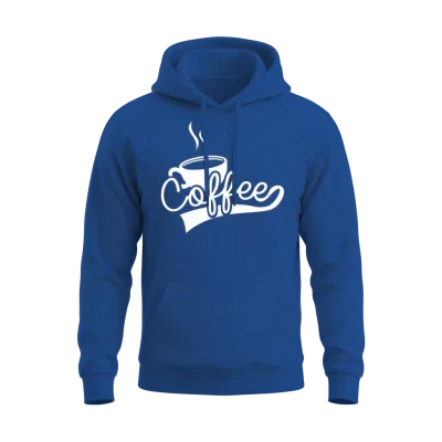 Funny Coffee Graphic Unisex Hoodie - Royal