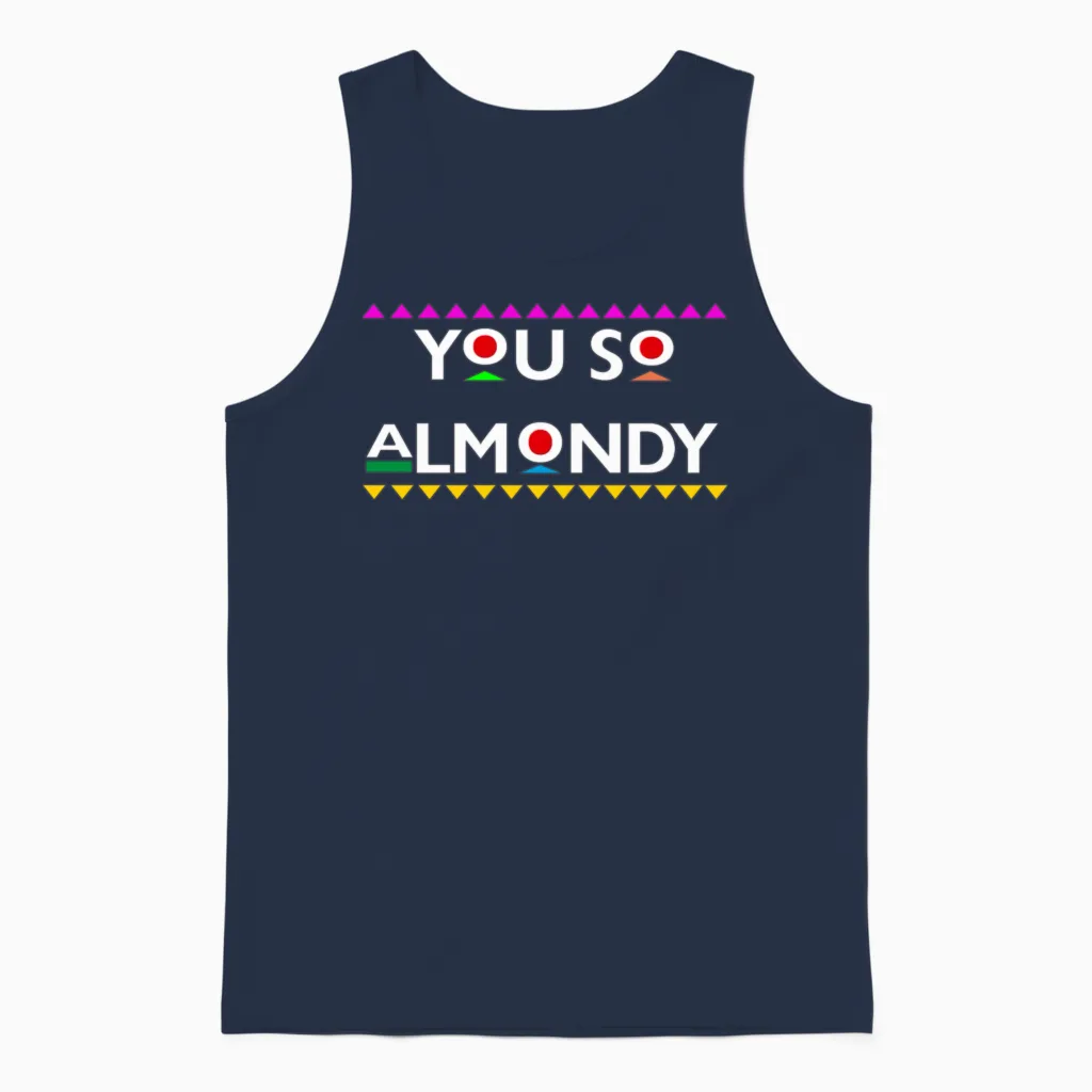 Hey Almond Unisex Tank Top in Navy