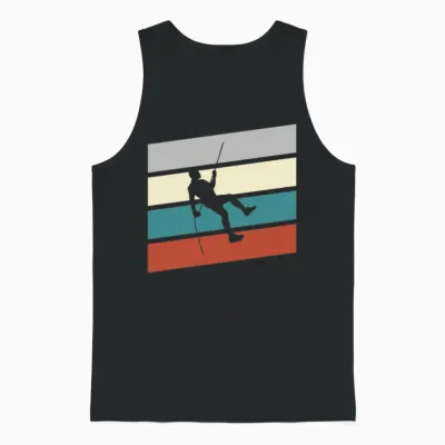 Climbing Retro Unisex Tank Top - Black