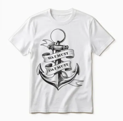 East Frisian Anchor Wat Mutt Dat Mutt Unisex T-Shirt - White
