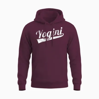 Retro Yogini Unisex Hoodie - Maroon