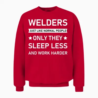 Welder Operator Welding Coded Welder Unisex Sweatshirt - Red