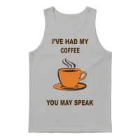 Funny Coffee Unisex Tank Top - Ash – 1