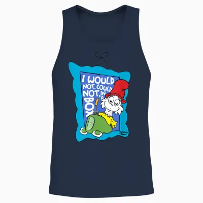 Dr. Seuss Babies Green Eggs & Ham Officially Licensed Unisex Tank Top - Navy