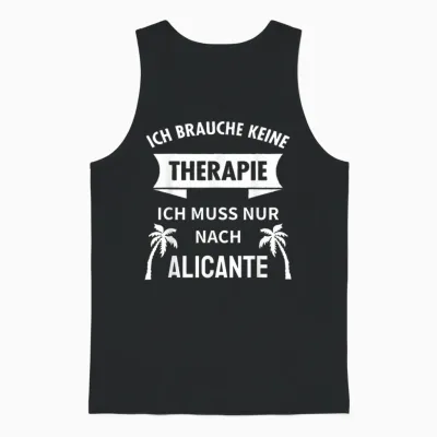 Alicante Therapie Design Costa Blanca Mittelmeer Alicante Unisex Tank Top - Black