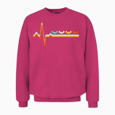 Bat Retro Unisex Sweatshirt - Heliconia