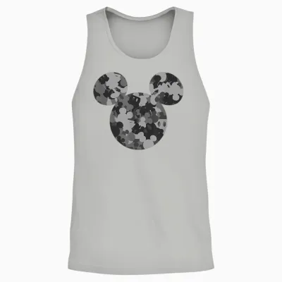 Disney Mickey Camo Gray Unisex Tank Top - Ash