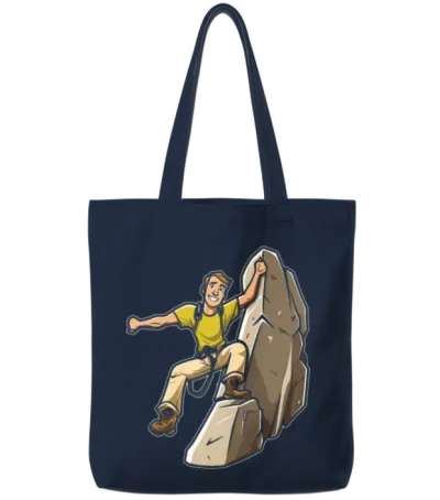 Hiking Hike Cool Tote Bags - Navy