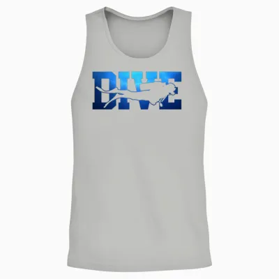 Scuba Dive Unisex Tank Top - Ash