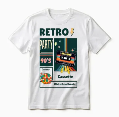 Retro Vibes Unisex T-Shirt - White