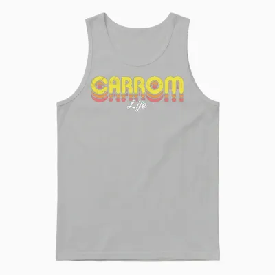 Retro Carrom Life Unisex Tank Top - Ash