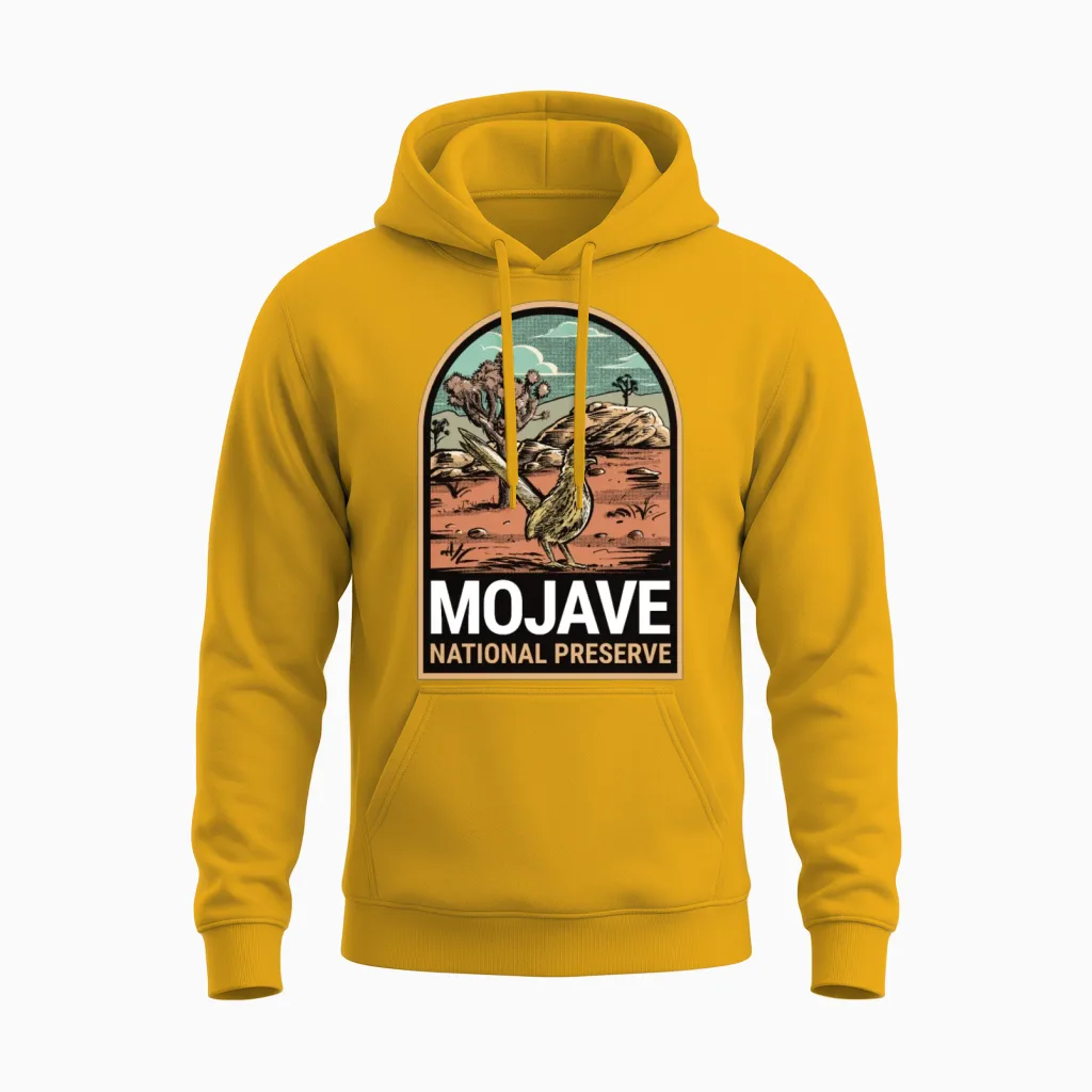 Mojave National Preserve California Vintage Unisex Hoodie in Gold