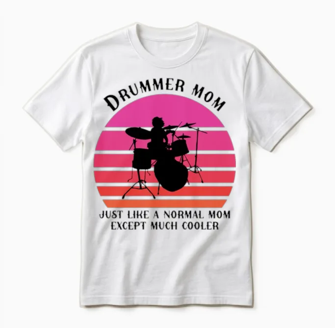 Drummer Mom - Drums Unisex T-Shirt in White