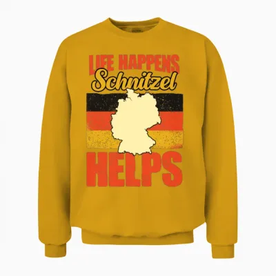 Funny Deutschland Schnitzel Humor for Native Unisex Sweatshirt - Gold