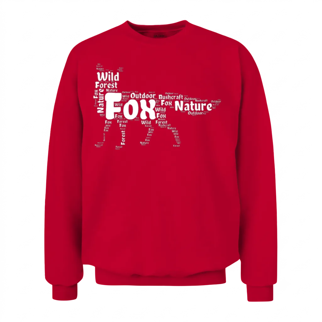 Fox β Wildlife Gift Unisex Sweatshirt - Red
