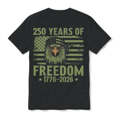 250 Years America Anniversary, Independence Day Unisex T-Shirt - Black