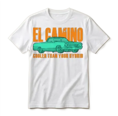 El Camino Cooler Than Hybrid Unisex T-Shirt - White