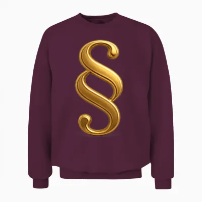 Elegant Paragraph Rechtsanwalt Student Richter Unisex Sweatshirt - Maroon