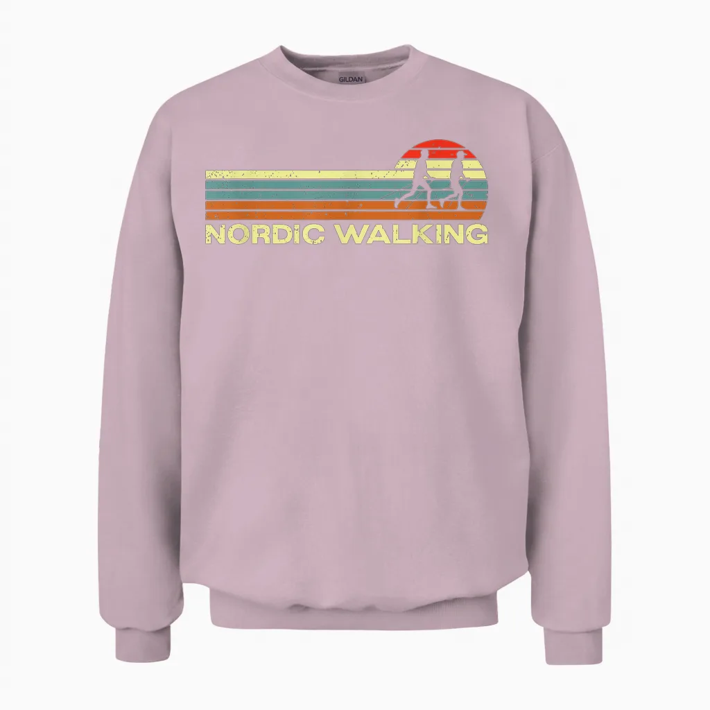 Nordic Walking Suit for Seniors, Nordic Walkers and Other Unisex Sweatshirt in Light Pink