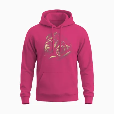 Lion and Lioness Symbol of Love, Loyalty and Partnership T-Shirt, Black Unisex Hoodie - Heliconia