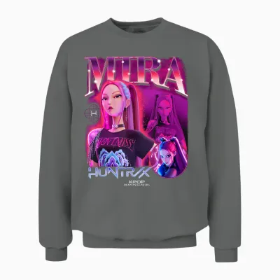 Kpop Demon Hunters Mira Bootleg Officially Licensed Unisex Sweatshirt - Graphite Heather
