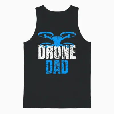 Drone Dad Drone Pilot Drone Operator Quadcopter Unisex Tank Top - Black