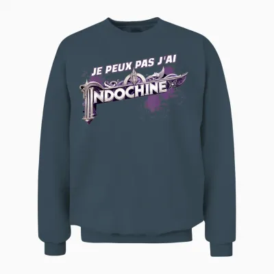 Indochine Design Fan Music Man Woman T-Shirt, Black, S Unisex Sweatshirt - Dark Heather
