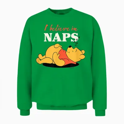 Winnie the Pooh - I Believe in Naps Unisex Sweatshirt - Irish Green