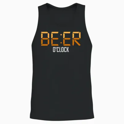 Beer Oclock - Time for a Beer Unisex Tank Top - Black