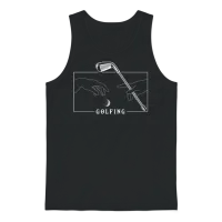 Michelangelo Creation of Adam Golfing Player Pro Unisex Tank Top - Black – 1