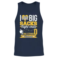 Strong Pittsburgh - I Love Big Sacks Tight Ends Unisex Tank Top - Navy – 2