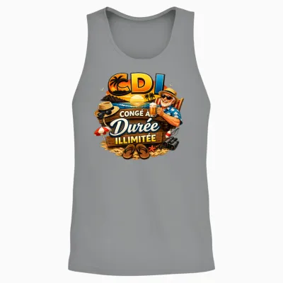 Cadeau Retraité Homme Humour Original Congé Durée Ilimitée Unisex Tank Top - Sport Grey