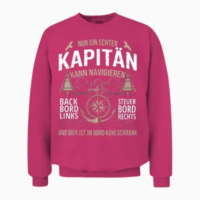 Funny Captain Navigation Gift Motor Boat Sailing Captain Unisex Sweatshirt - Heliconia
