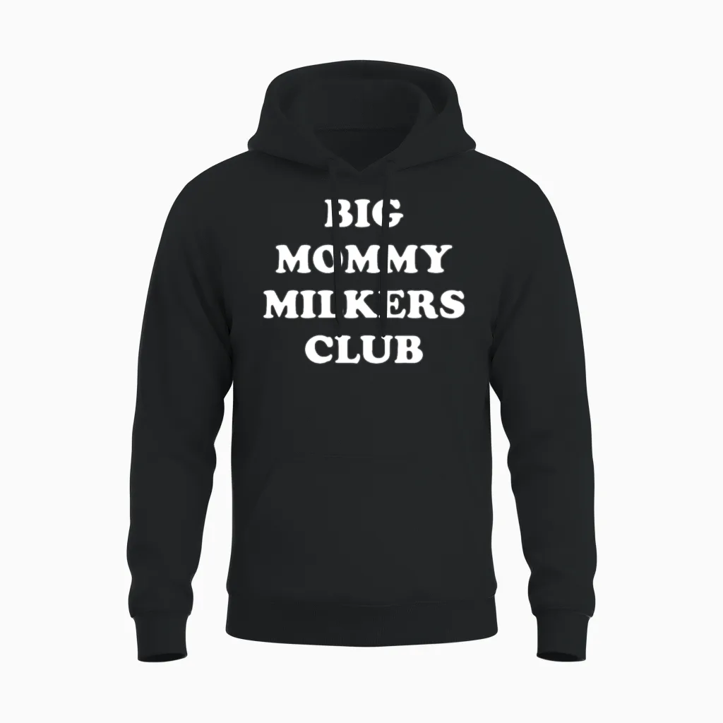 Big Mommy Milkers Club Mom Unisex Hoodie in Black
