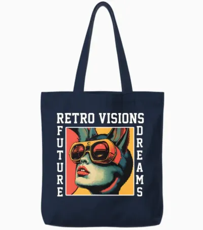 Retro Visions of the Future Tote Bags - Navy