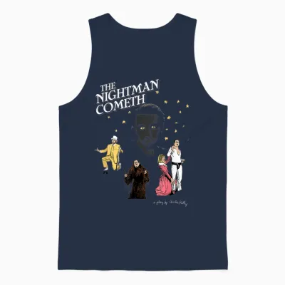 It's Always Sunny in Philadelphia the Nightman Cometh Play Unisex Tank Top - Navy