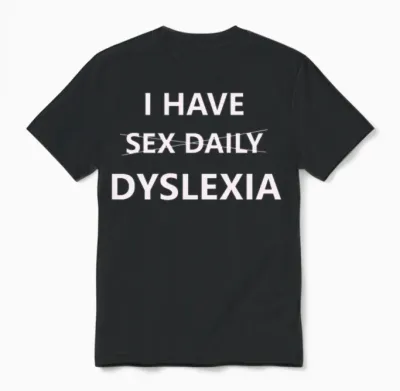 Funny Adult Text Only Tee for Men and Women Unisex T-Shirt - Black